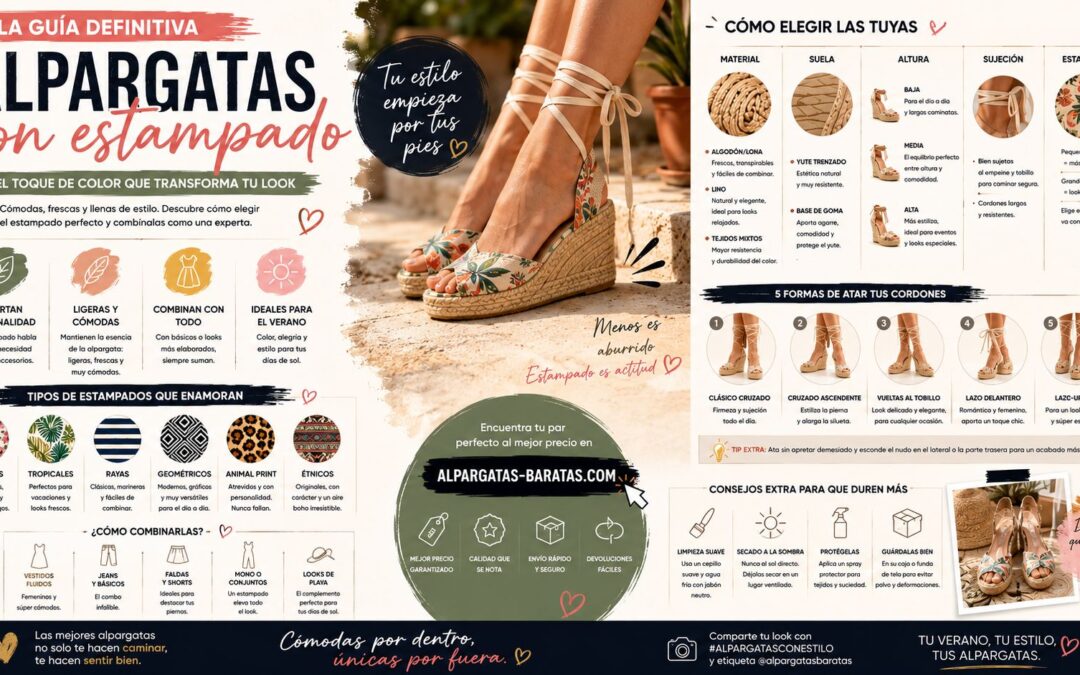 Alpargatas con estampado guía para elegir y combinar las tuyas